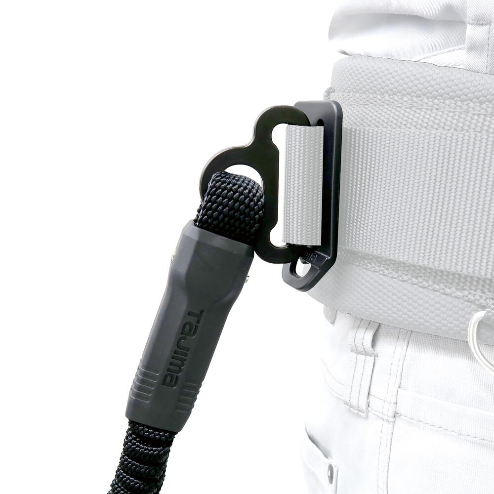 タジマ　胴ベルト用ランヤード向け補助ロープ(2丁掛け用)　補助ロープ蛇腹L1　HJR-L1BK-補助ロープ-金津屋商店