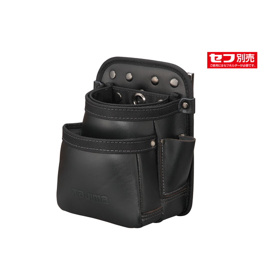 タジマ セフ着脱式腰袋K 2段小 本革 SFKBK-2S-SFKBK-2S