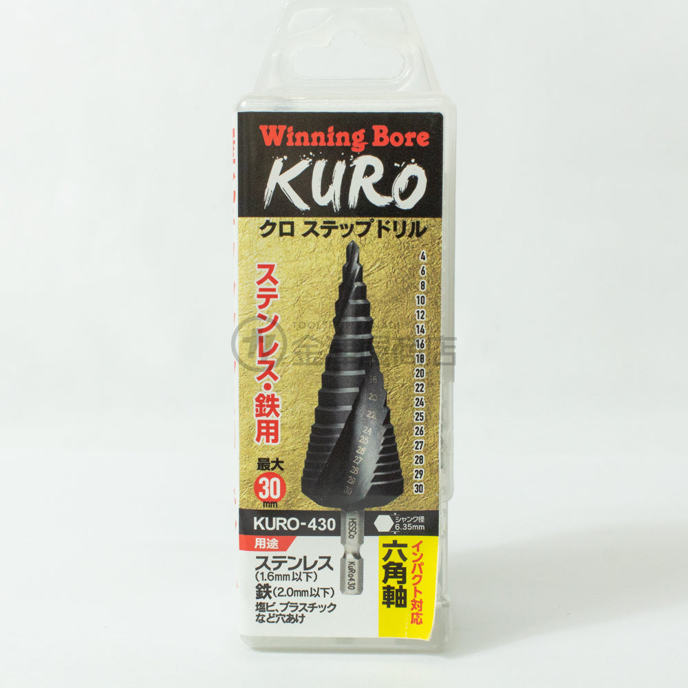 ウイニングボアー KUROステップドリル 窒化チタンアルミコーティング-ドリル-金津屋商店