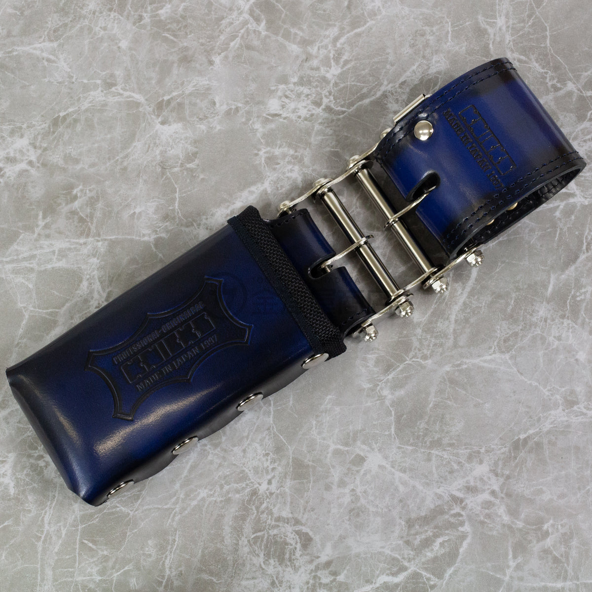 ニックス(KNICKS) アドバンガラス革3連結チェーンタイプ鳶レベルホルダー ADV-100LDX3-ホルダー-ADV-100LDX3-BL-金津屋商店