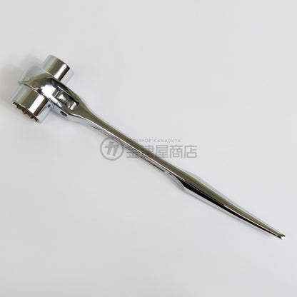TOP 特注 総磨きショートラチェットレンチ 19×24 RM-19×24S カスタム-ラチェット-RM-19×24S-CUS-金津屋商店